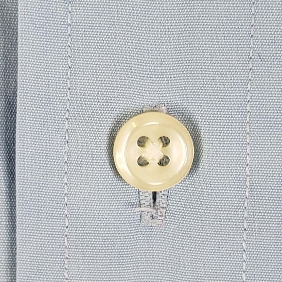 Polo Ralph Lauren Shirt Mens Size Large Solid Blue Button Down Oxford LS - Picture 4 of 8